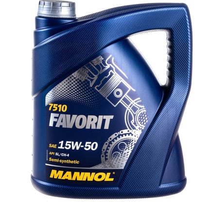 Полусинтетическое моторное масло MANNOL FAVORIT 15W50 4 л 4032