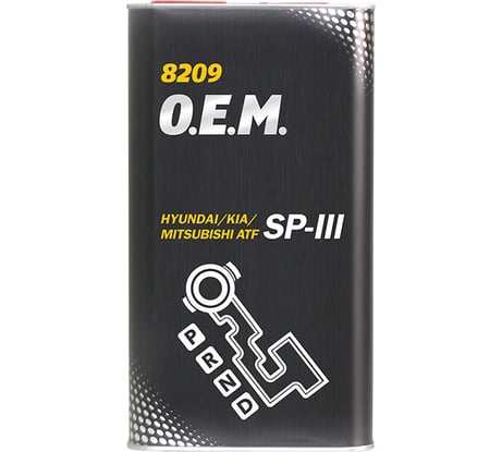 Синтетическая трансмиссионная жидкость MANNOL O.E.M. FOR KOREAN CARS ATF SP-III Metal, 4 л 3044