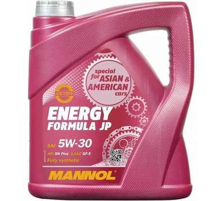 Синтетическое моторное масло MANNOL ENERGY FORMULA JP 5W30 4 л 1060
