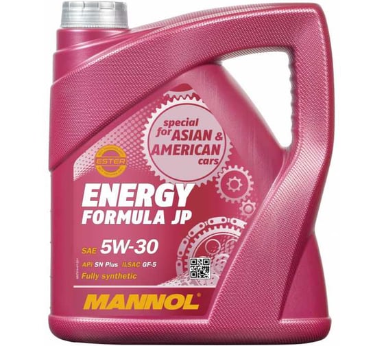 Синтетическое моторное масло MANNOL ENERGY FORMULA JP 5W30 4 л 1060