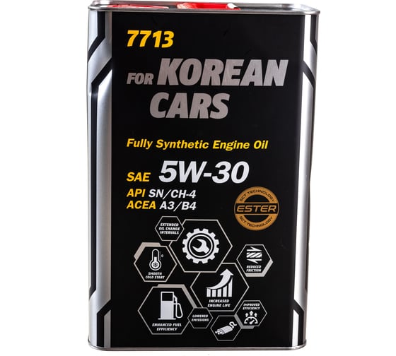 Моторное масло MANNOL O.E.M. FOR KOREAN CARS Metal синтетическое, 5W-30, 4 л 7030
