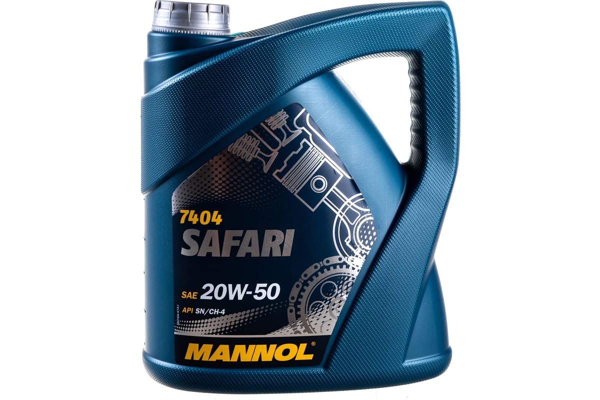 Минеральное моторное масло MANNOL SAFARI 20W50, 4 л 74044