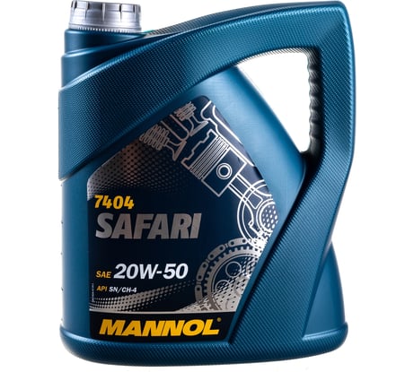 Минеральное моторное масло MANNOL SAFARI 20W50, 4 л 74044
