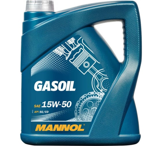Минеральное моторное масло  MANNOL GASOIL 15W50, 4 л 74014 1