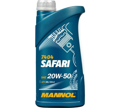 Минеральное моторное масло MANNOL SAFARI 20W50, 1 л 1225