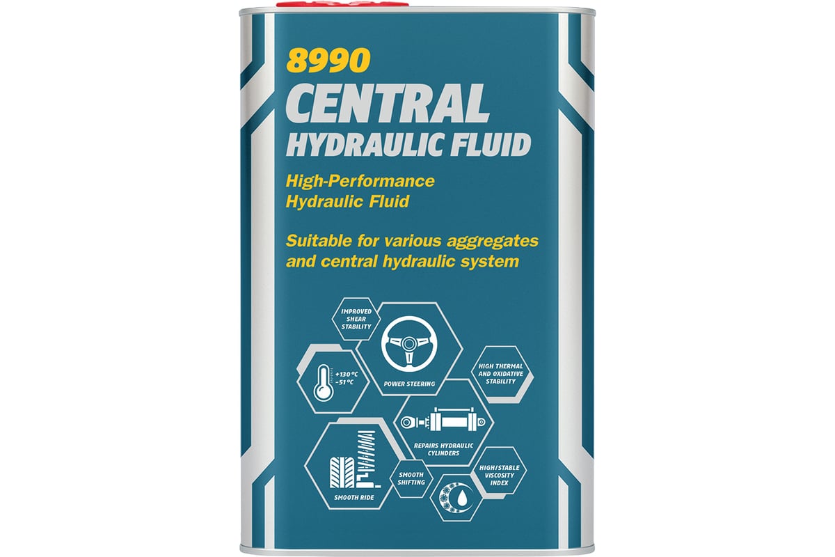 Гидравлическая жидкость MANNOL CENTRAL HYDRAULIC FLUID Metal, 1 л 2472 ...