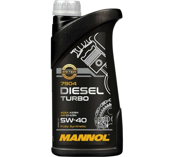Синтетическое моторное масло MANNOL DIESEL TURBO 5W40, 1 л 1010