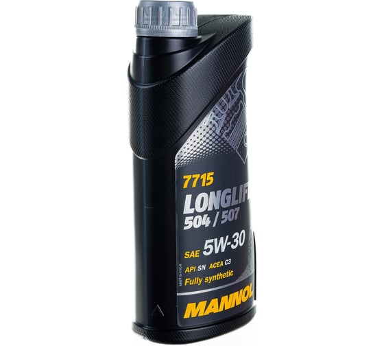 Синтетическое моторное масло MANNOL LONGLIFE 504/507 5W-30 1 л 7000