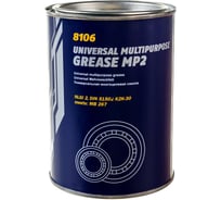 Многоцелевая густая смазка MANNOL MP-2 Universal Multipurpose Grease MP2, 800 гр. 2105