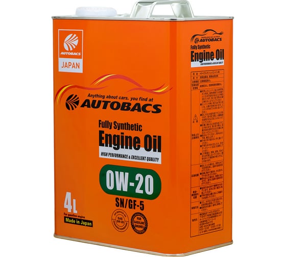 Моторное масло AUTOBACS FS 0W20, SN/GF-5, +ароматизатор (комплект) A01508395-020VIC