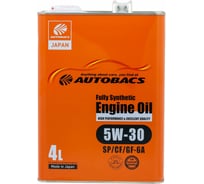 Моторное масло AUTOBACS 5W-30, API SP/CF, ILSAC GF-6A, SYNTHETIC, 4 л A00032238 18867726