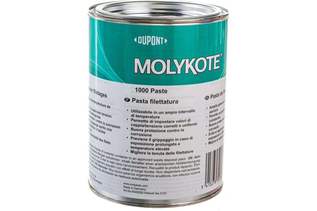 Резьбовая паста Molykote 1000 Paste, 1 кг 4045292 - выгодная цена, отзывы,  характеристики, фото - купить в Москве и РФ