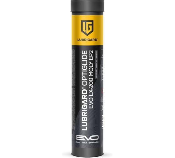 Пластичная смазка LUBRIGARD OPTIGLIDE EVO LX-200 MOLY EP2 (20x400 мл) LGEOGLX200MEP2RCC20