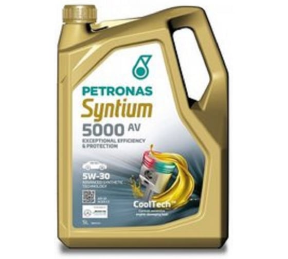 Моторное синтетическое масло Petronas SYNTIUM 5000 AV 5W30, 5 л, ACEA C3, VW 504-507 (MADE IN ITALY) 70723M12EU