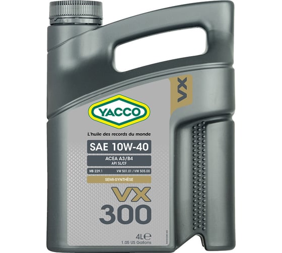 Моторное масло YACCO VX 300 10W40, 4 л 303328