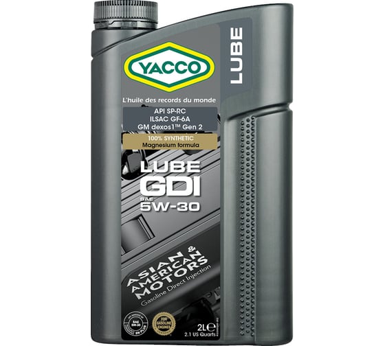Моторное масло YACCO LUBE GDI 5W30, 2 л 306924 1
