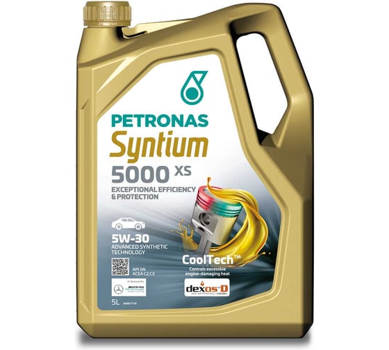 Моторное масло PETRONAS SYNTIUM 5000 XS синт. 5W30, 5 л. (MADE IN ITALY) 70956M12EU