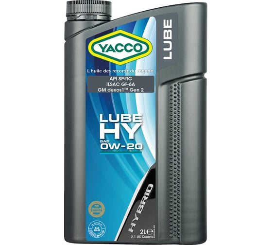 Моторное масло YACCO LUBE HY 0W20, 2 л 305924 1