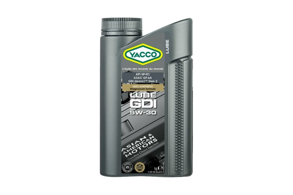 Моторное масло YACCO LUBE GDI 5W30, 1 л 306925 - выгодная цена, отзывы ...