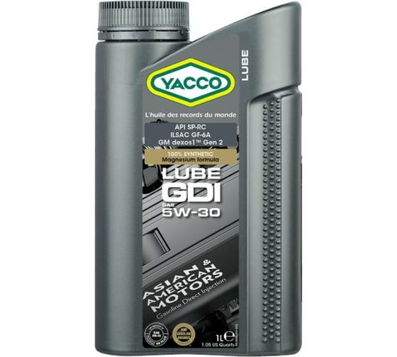 Моторное масло YACCO LUBE GDI 5W30, 1 л 306925