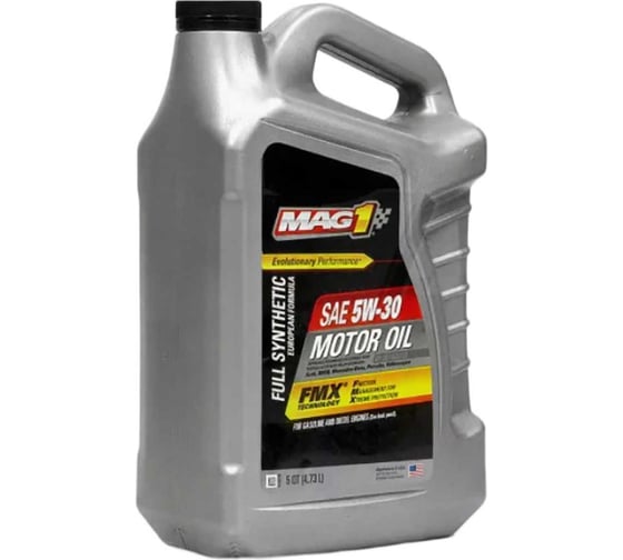 Синтетическое моторное масло MAG1 Full Synthetic FMX 5W-30 EURO Gas & Diesel Oil ACEA C-3, 4,73 л MAG69897