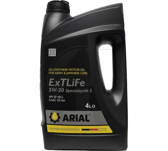 Масло моторное ARIAL ExTLiFe Specialsynth 5W-30 (4л) AR029053030