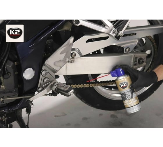 Смазка для цепей K2 ROAD DRY CHAIN LUBE аэрозоль, 400 мл W143