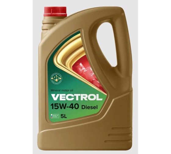 Минеральное моторное масло VECTROL 15w40 Diesel CF-4 5 л ve3021