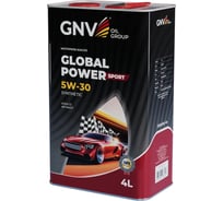 Синтетическое моторное масло для легковых автомобилей GNV Global Power Sport 5W-30 Synthetic 4 л GPS1M10564010130530004
