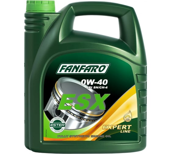 Синтетическое моторное масло FANFARO ESX 0 w - 40, 4 литра FF6711-4 1