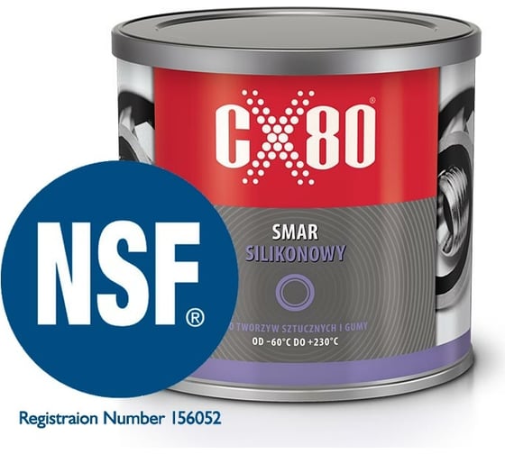 Смазка CX80 силиконовая консистентная SILICONE GREASE NSF 500G 020