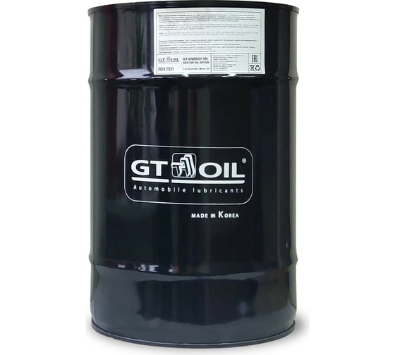 Моторное масло GT OIL GT Energy SP, SAE 5W30, API SN, 60 л 8809059408926