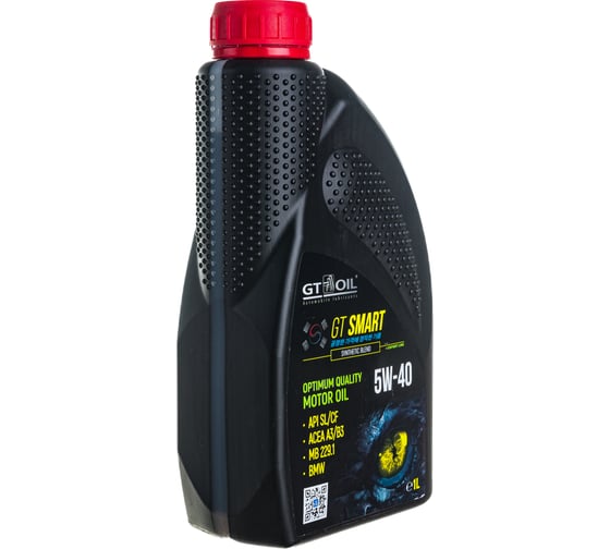 Моторное масло GT OIL Smart SAE 5W-40 API SL/CF, 1 л 8809059408841