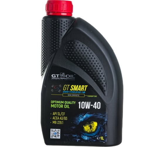 Моторное масло GT OIL Smart SAE 10W-40 API SL/CF, 1 л 8809059408865