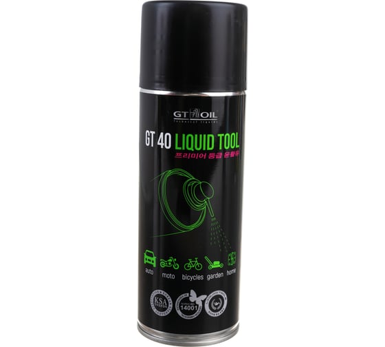 Универсальная смазка GT OIL GT40 LiquidTool, спрей, 520 мл 8809059410189