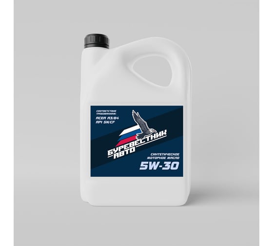 Моторное масло Буревестник-Авто 5W-30 SN/CF синтетическое 5л 79294 1