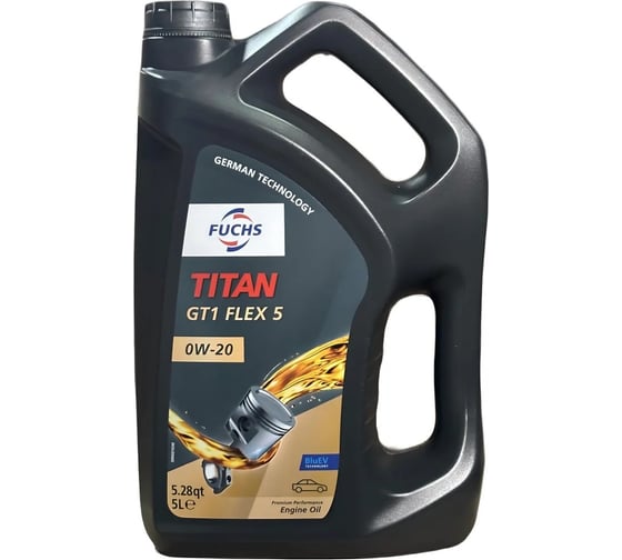 Масло моторное FUCHS синтетика TITAN GT1 FLEX 5 0W-20 N 5L 602008138 1
