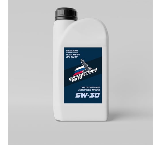 Моторное масло Буревестник-Авто 5W-30 SN/CF синтетическое 1л 79293 1