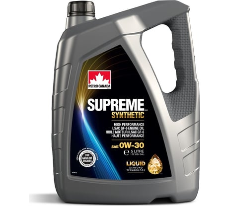 Моторное масло PETRO-CANADA SUPREME SYNTHETIC 0W-30 5л MOSYN03C20
