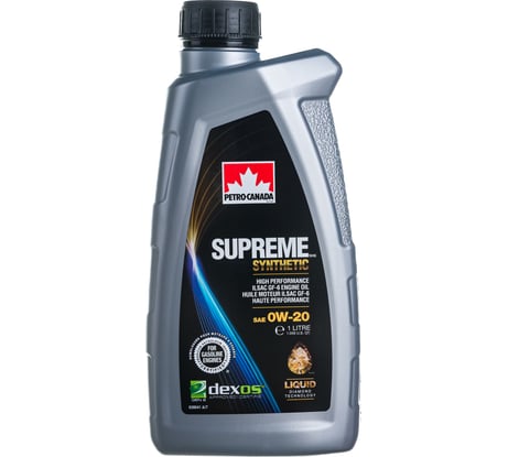 Моторное масло PETRO-CANADA SUPREME SYNTHETIC 0W-20 1л MOSYN02C12
