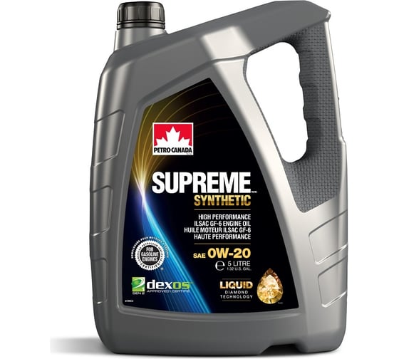 Моторное масло PETRO-CANADA SUPREME SYNTHETIC 0W-20 5л MOSYN02C20 1