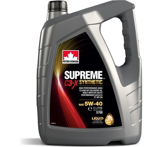 Моторное масло PETRO-CANADA SUPREME C3-X SYNTHETIC 5W-40 5л PCESY54C20 1