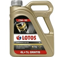 Моторное масло LOTOS SYNTHETIC синтетическое, С2+С3, SAE 5W30, 5 л WF-K504D90-0H1