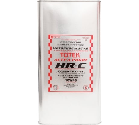 Моторное масло TOTEK HR-Commercial SAE 10W40 жесть, 5л HRC1040005