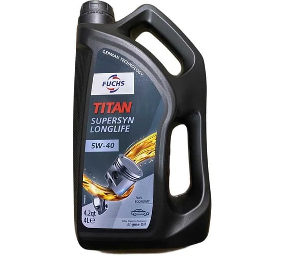 Масло моторное синтетическое FUCHS TITAN SUPERSYN LONGLIFE 5W-40 4L 602003089 1