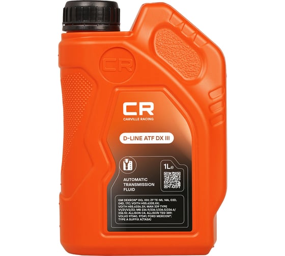 Масло трансмиссионное CARVILLE RACING для АКПП D-LINE ATF DX III 1L L1G00118 1