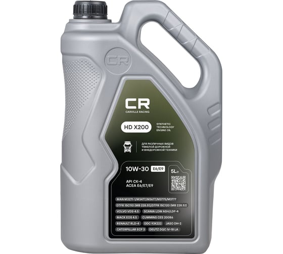 Масло моторное CARVILLE RACING HD X200 10W-30 E6/E9 5L L1D00543 1