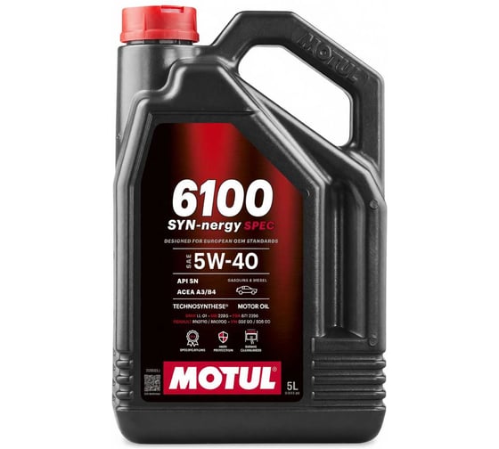 Масло моторное MOTUL 6100 SYN-NERGY SPEC 5W40 5 л 113882 1
