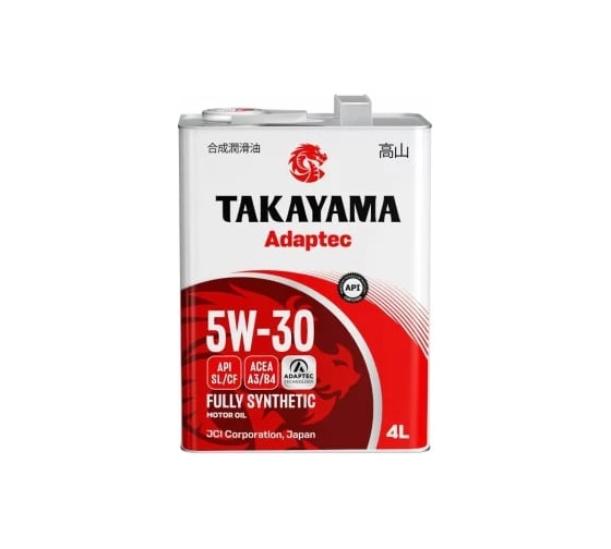 Автомобильное масло Takayama Adaptec 5W-30 A3/B4 SL/CF 4л (металл) Акция 4+1 102897 1