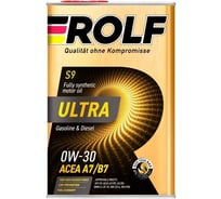 Моторное масло Rolf Ultra 0W-30 A7/B7 SP 4л (металл) 100182